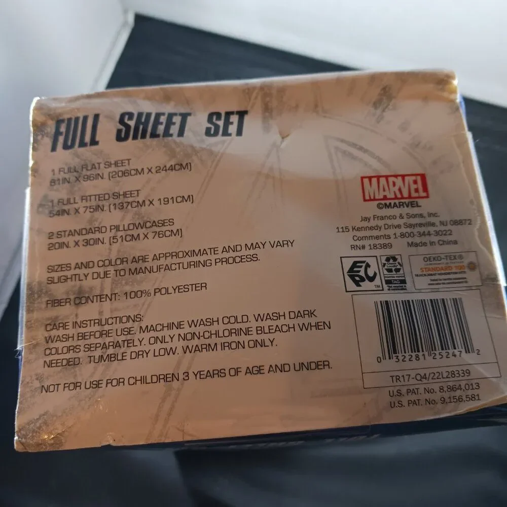 Avengers Kid 4Pcs Full Bed Sheet Set